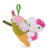 Hello Kitty Ice Cream Mascot Clip (Matcha Sweets Series) Plush NAKAJIMA CORPORATION   