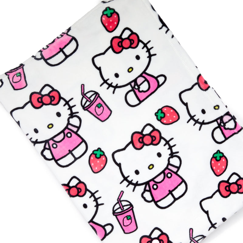 Hello Kitty Throw Blanket (Strawberry Print Series)