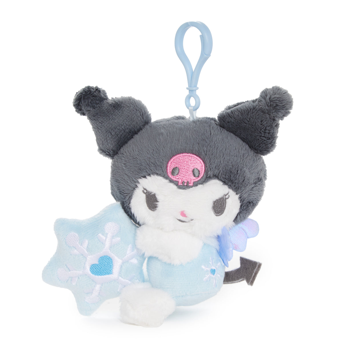 Kuromi Plush Mascot Clip (Snow Angel Series) Plush NAKAJIMA CORPORATION