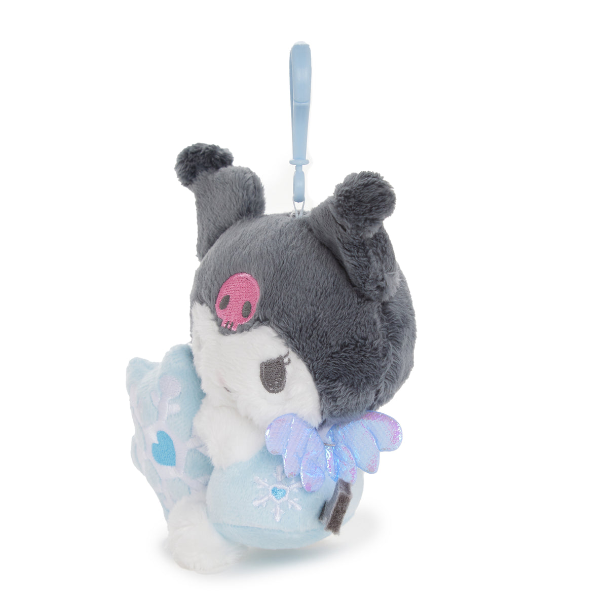 Kuromi Plush Mascot Clip (Snow Angel Series) Plush NAKAJIMA CORPORATION