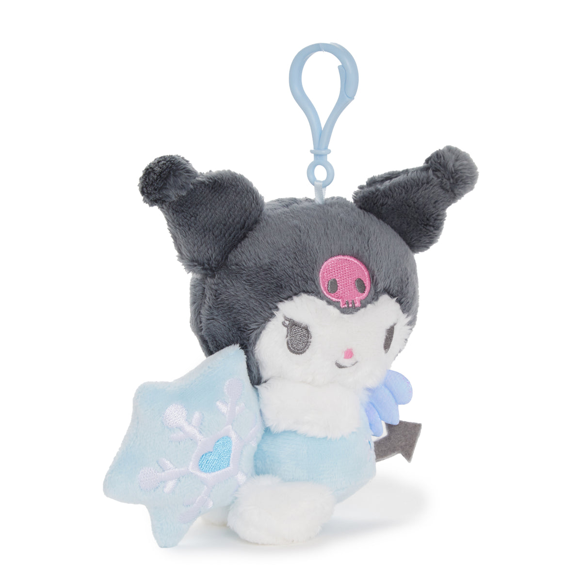 Kuromi Plush Mascot Clip (Snow Angel Series) Plush NAKAJIMA CORPORATION