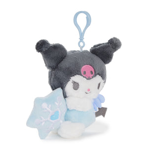 Kuromi Plush Mascot Clip (Snow Angel Series) Plush NAKAJIMA CORPORATION