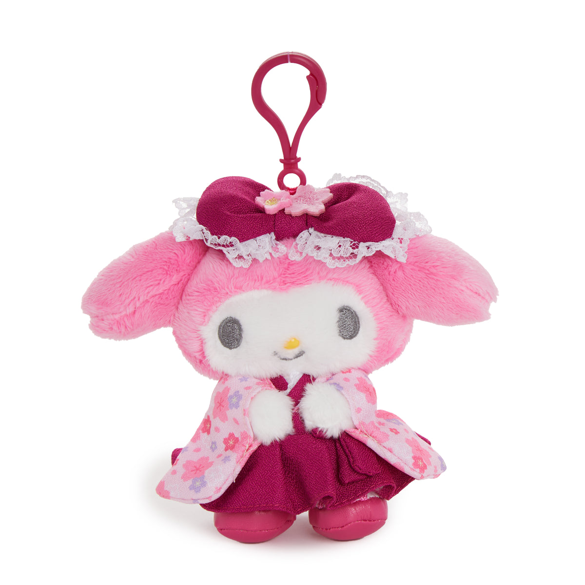 My Melody Plush Mascot Clip (Hakama Series) Accessory NAKAJIMA CORPORATION