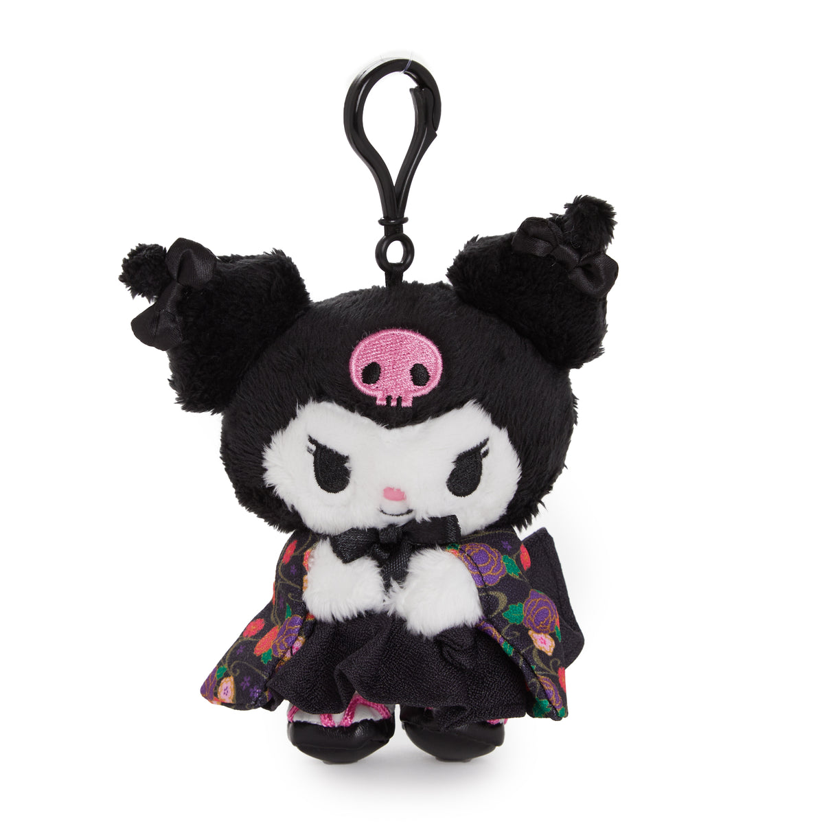 Kuromi Plush Mascot Clip (Hakama Series) Accessory NAKAJIMA CORPORATION