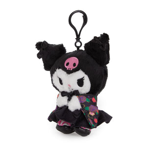 Kuromi Plush Mascot Clip (Hakama Series) Accessory NAKAJIMA CORPORATION