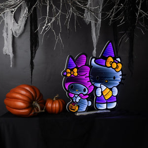 Hello Kitty and My Melody 24” Halloween Decorative Ekkolight Infinity Light Home Goods Melrose