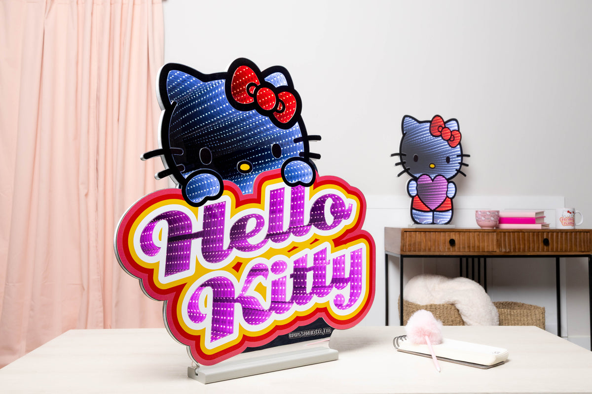 Hello Kitty 24" Logo Decorative Ekkolight Infinity Light Home Goods Melrose