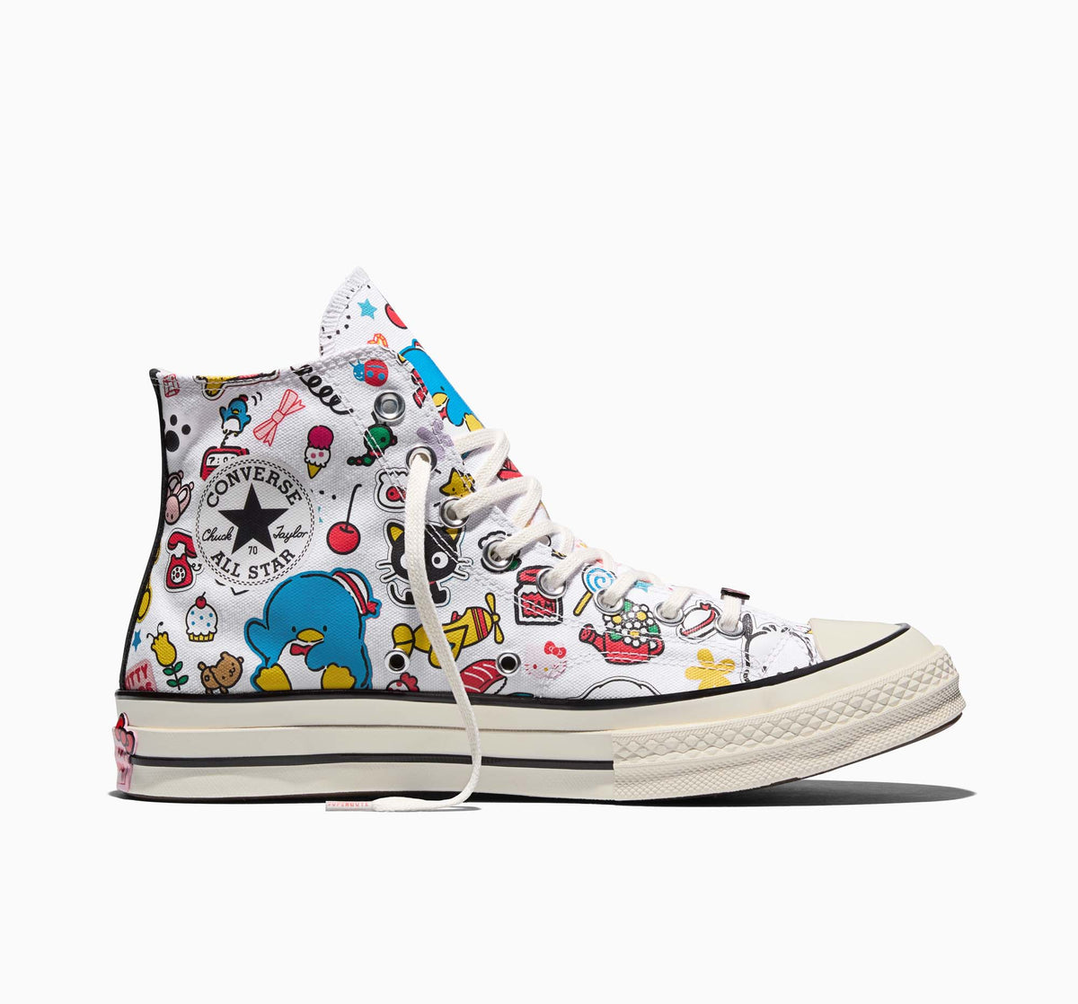 Converse x Hello Kitty and Friends Chuck 70 Hi-Top Stickers Sneaker (Adult - White) Shoes CONVERSE