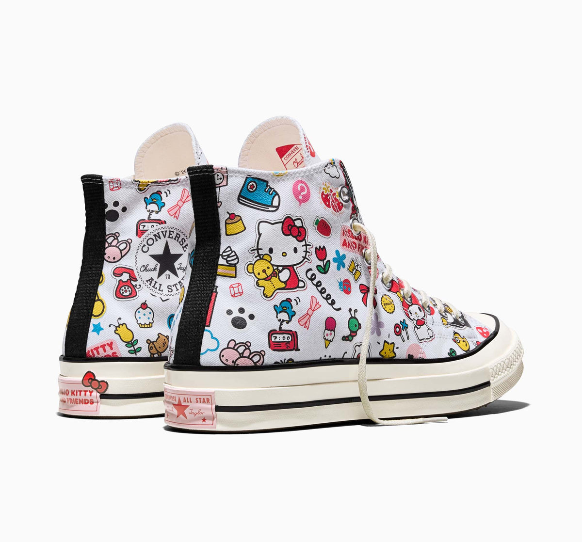 Converse x Hello Kitty and Friends Chuck 70 Hi-Top Stickers Sneaker (Adult - White) Shoes CONVERSE