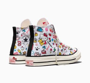 Converse x Hello Kitty and Friends Chuck 70 Hi-Top Stickers Sneaker (Adult - White) Shoes CONVERSE