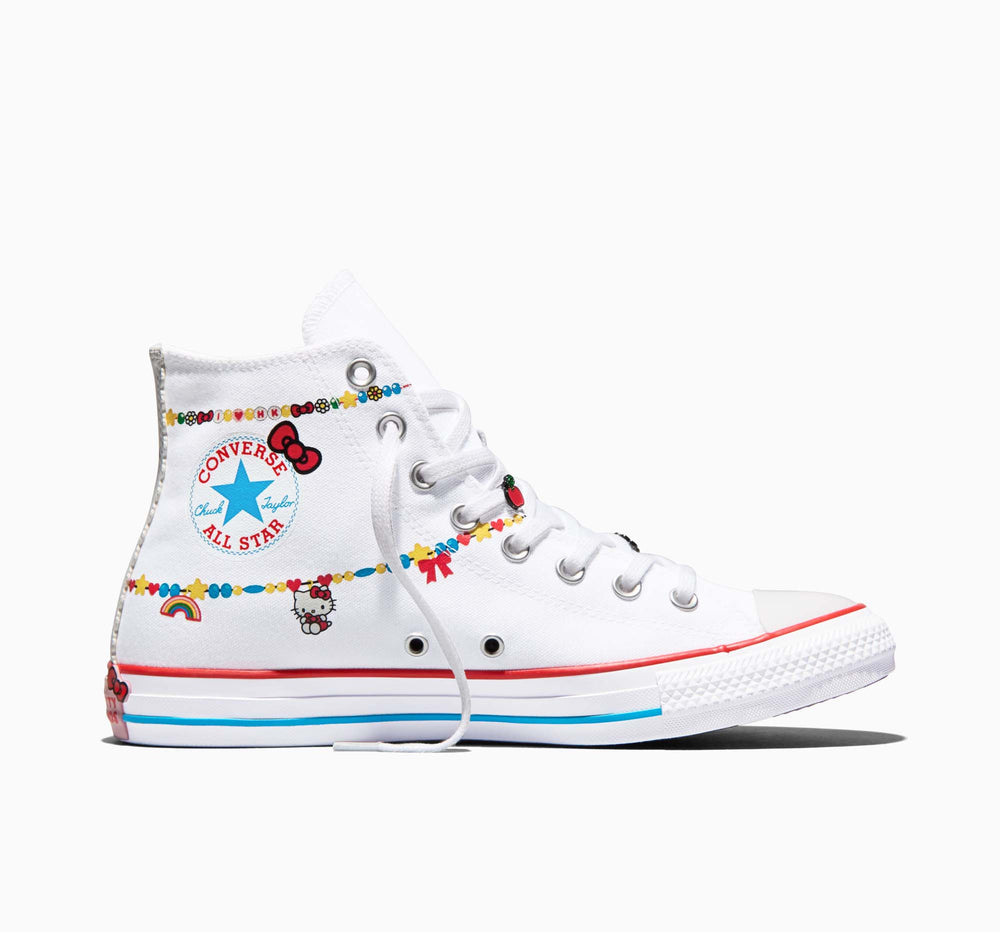 Converse x Hello Kitty Chuck Taylor All Star Charmed Hi-Top Sneaker (Adult - White) Shoes CONVERSE