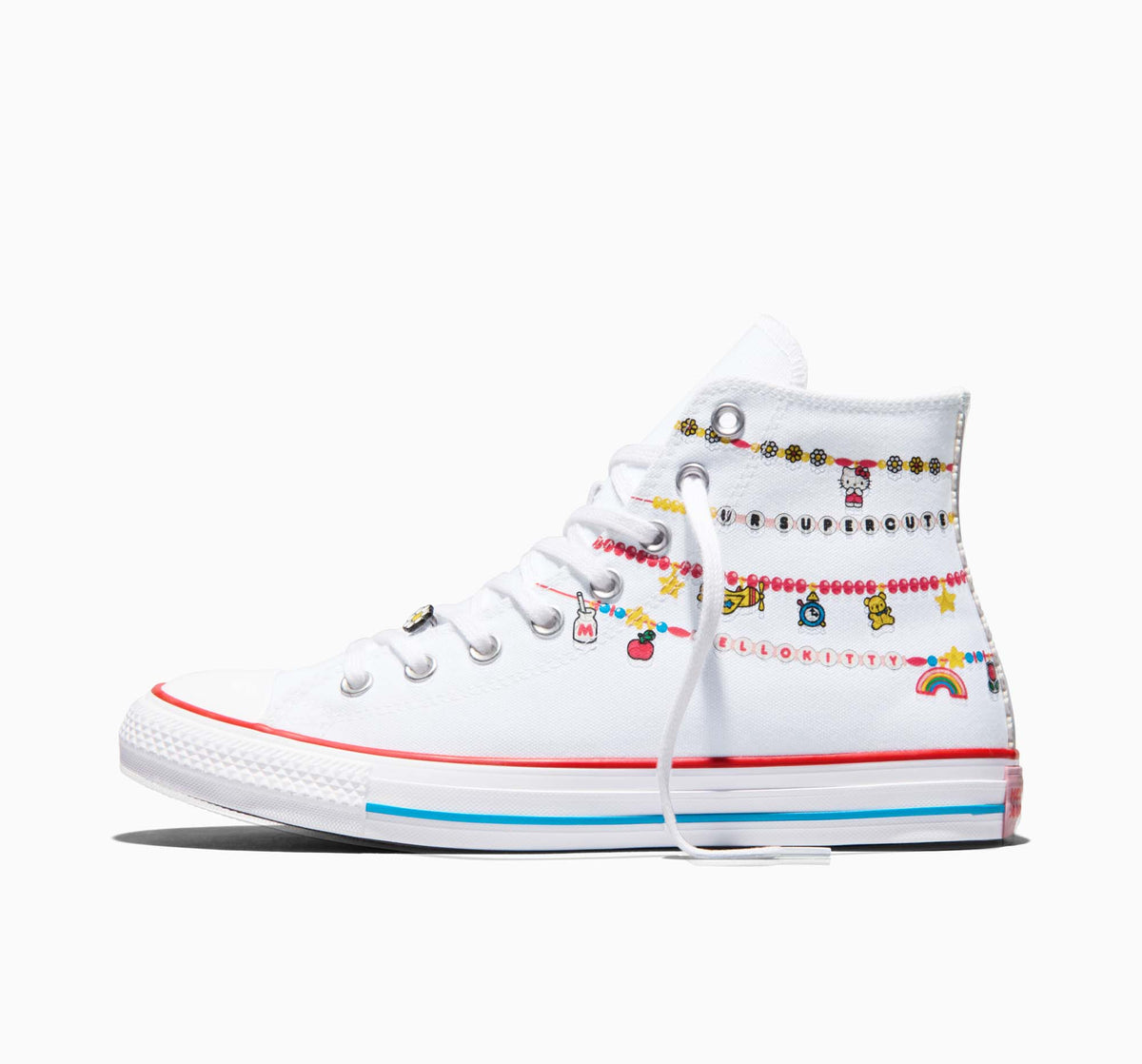Converse x Hello Kitty Chuck Taylor All Star Charmed Hi-Top Sneaker (Adult - White) Shoes CONVERSE