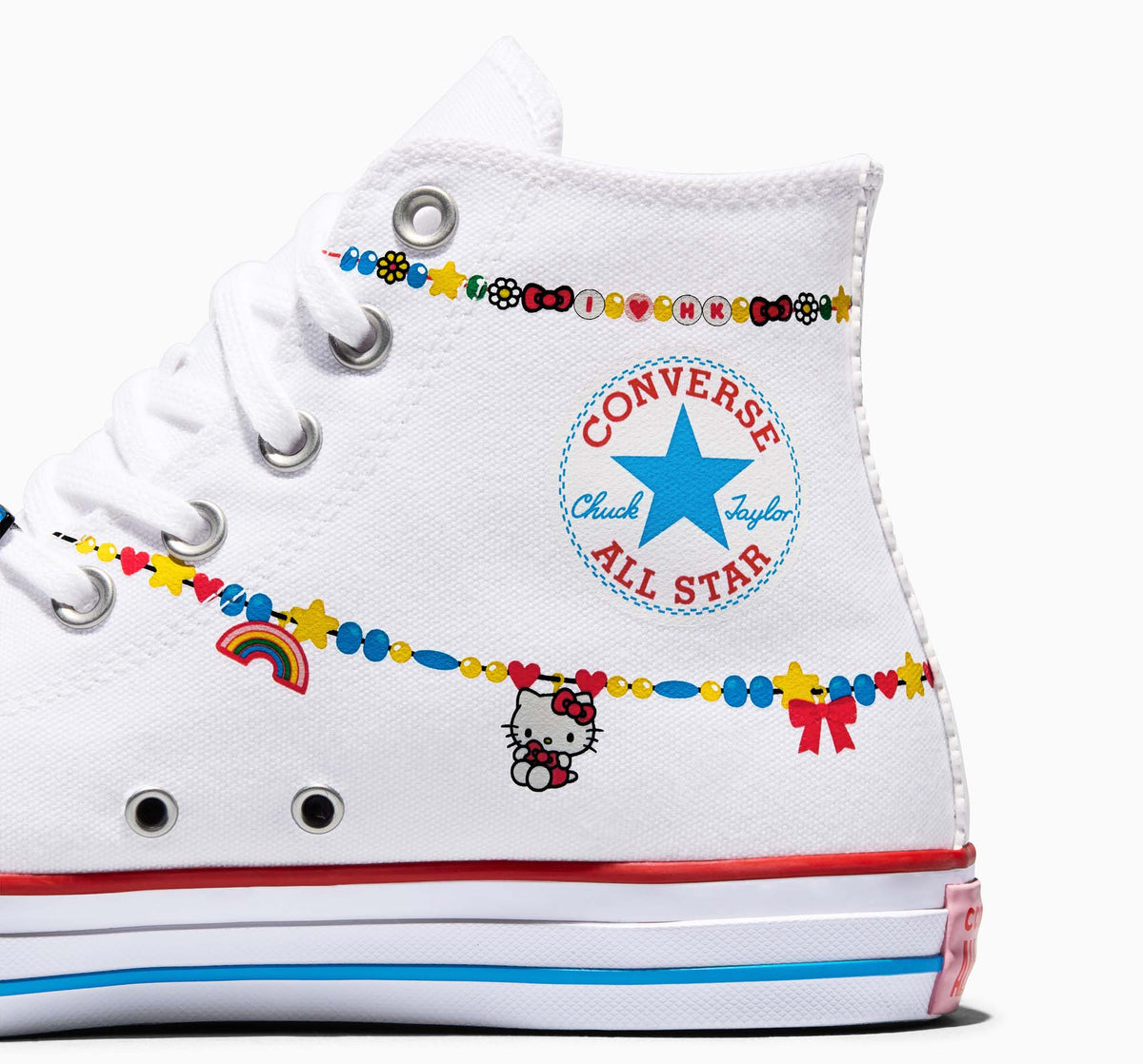 Converse x Hello Kitty Chuck Taylor All Star Charmed Hi-Top Sneaker (Adult - White) Shoes CONVERSE