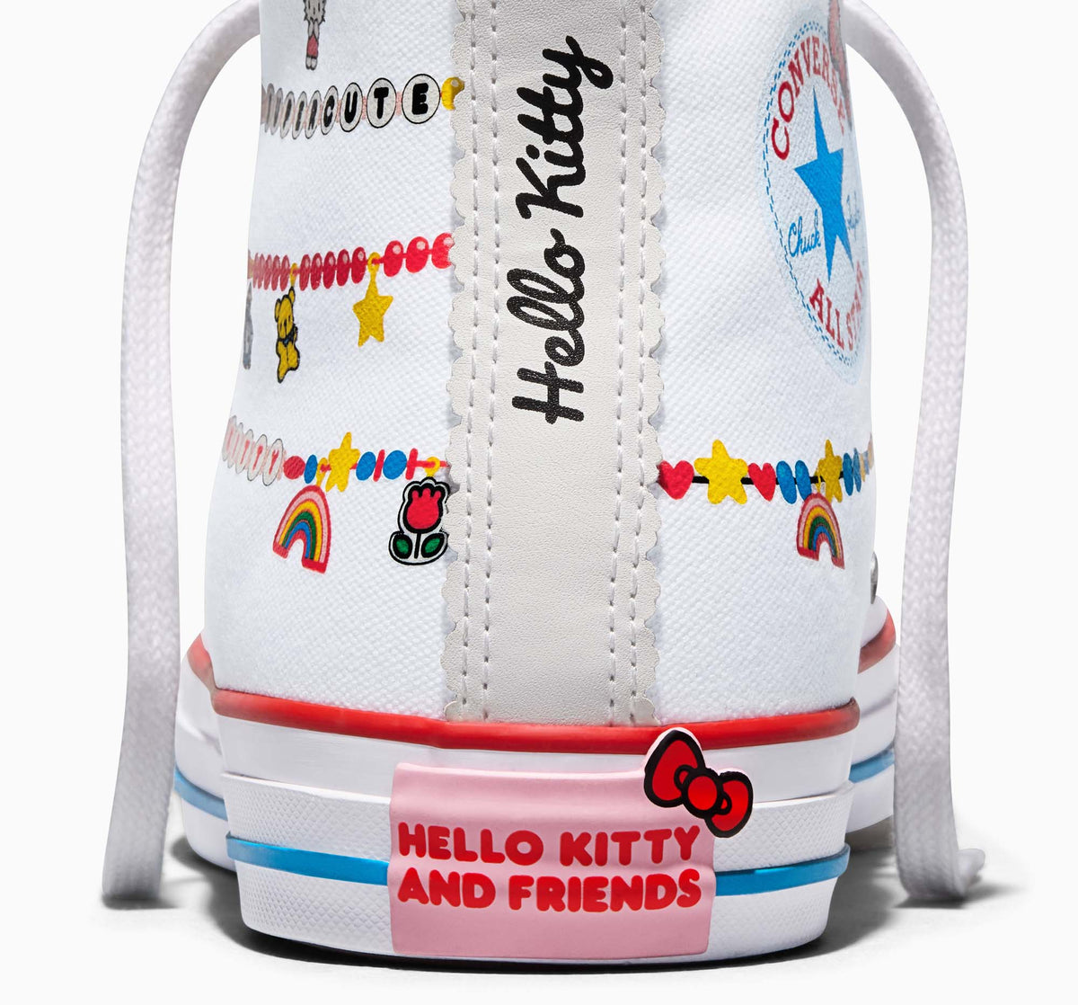 hello kitty converse backpack Converse x Hello Kitty And Friends Chuck Taylor All Star Charmed Canvas In White, Size 10 (M) / 12 (W)