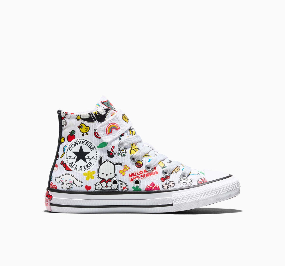 Converse x Hello Kitty and Friends Chuck Taylor All Star Easy-On Stickers Sneaker (Kids - White) Shoes CONVERSE
