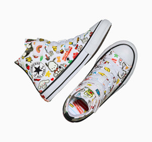 Converse x Hello Kitty and Friends Chuck Taylor All Star Easy-On Stickers Sneaker (Kids - White) Shoes CONVERSE