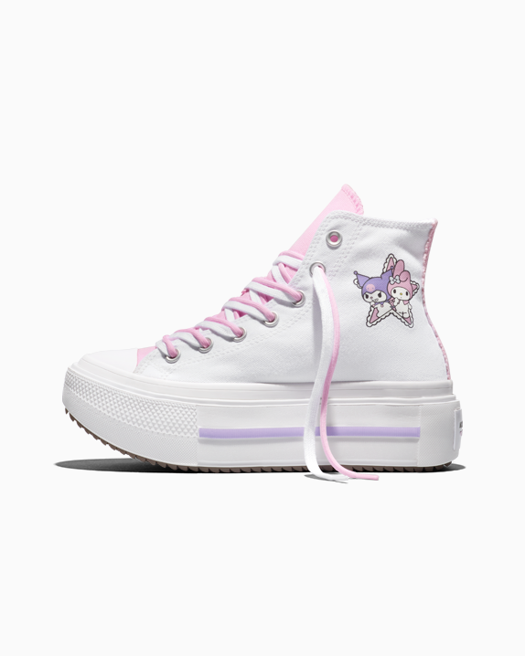 Converse x My Melody & Kuromi Chuck Taylor All Star Lift Double Stack Platform Sneaker (Adult- White) Shoes CONVERSE