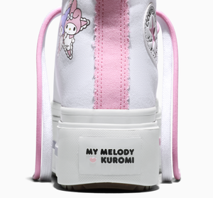 Converse x My Melody & Kuromi Chuck Taylor All Star Lift Double Stack Platform Sneaker (Adult- White) Shoes CONVERSE