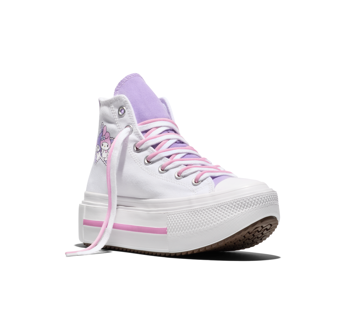 Converse x My Melody & Kuromi Chuck Taylor All Star Lift Double Stack Platform Sneaker (Adult- White) Shoes CONVERSE