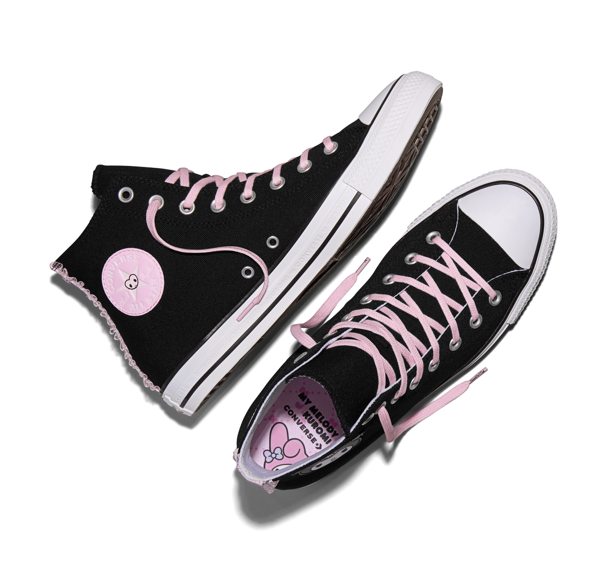Converse x Kuromi Chuck Taylor All Star Charmed Hi-Top Sneaker (Adult - Black) Shoes CONVERSE