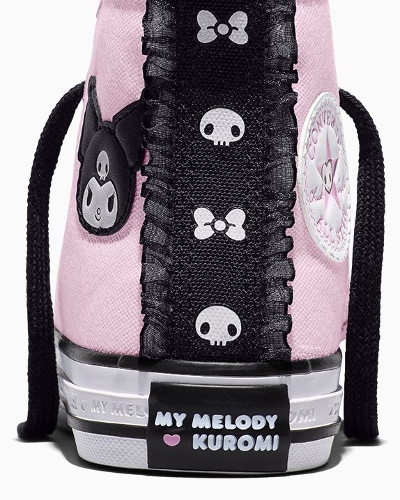 Converse x My Melody & Kuromi Chuck Taylor All Star Hi-Top Sneaker (Kids - Pink) Shoes CONVERSE