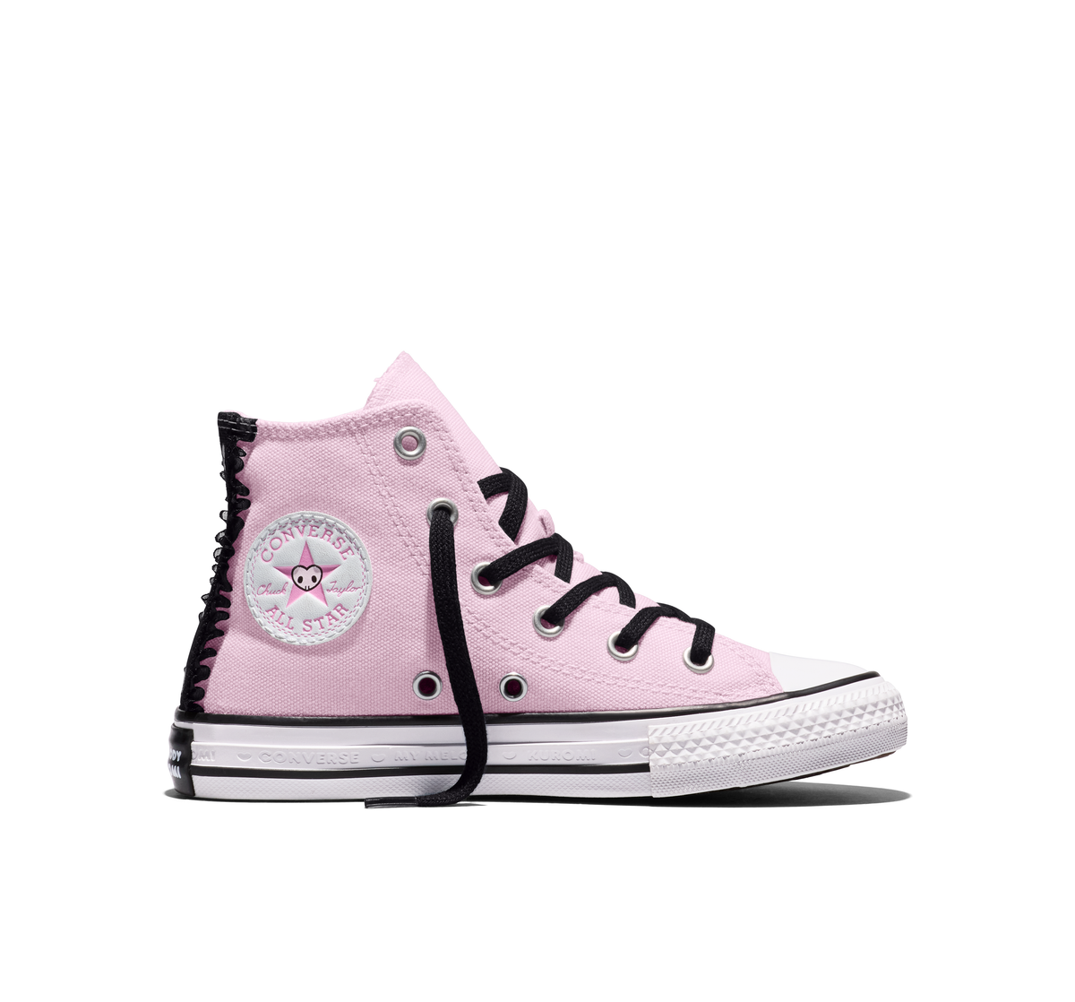 Converse x My Melody & Kuromi Chuck Taylor All Star Hi-Top Sneaker (Kids - Pink) Shoes CONVERSE