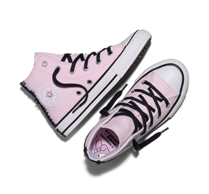 Converse x My Melody & Kuromi Chuck Taylor All Star Hi-Top Sneaker (Kids - Pink) Shoes CONVERSE