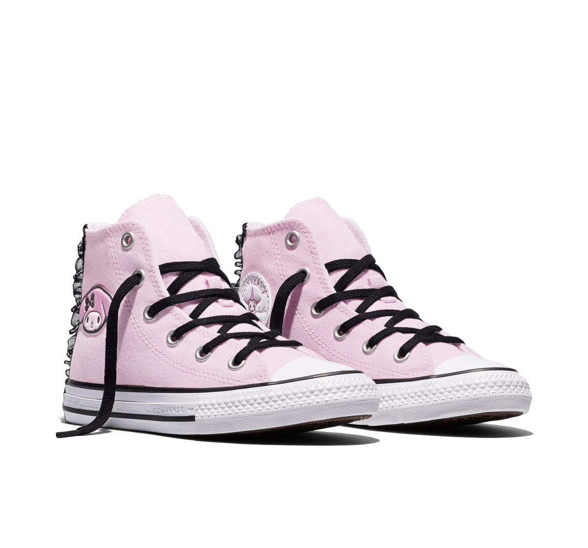 Converse x My Melody & Kuromi Chuck Taylor All Star Hi-Top Sneaker (Kids - Pink) Shoes CONVERSE
