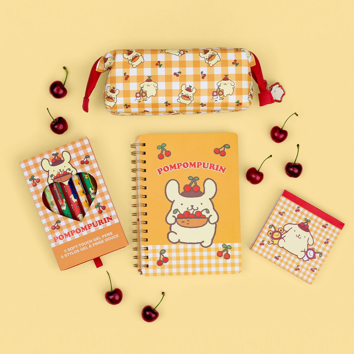 Pompompurin x Studio Oh! Cherries Agatha Notebook Stationery Studio Oh!