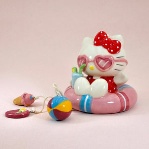Hello Kitty Beach Fun Ceramic Wind Chime Home Goods Blue Sky