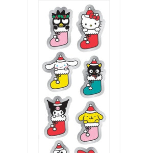 Hello Kitty And Friends x Pipsticks Mini Christmas Stocking Sticker Sheet Stationery Pipsticks Inc   