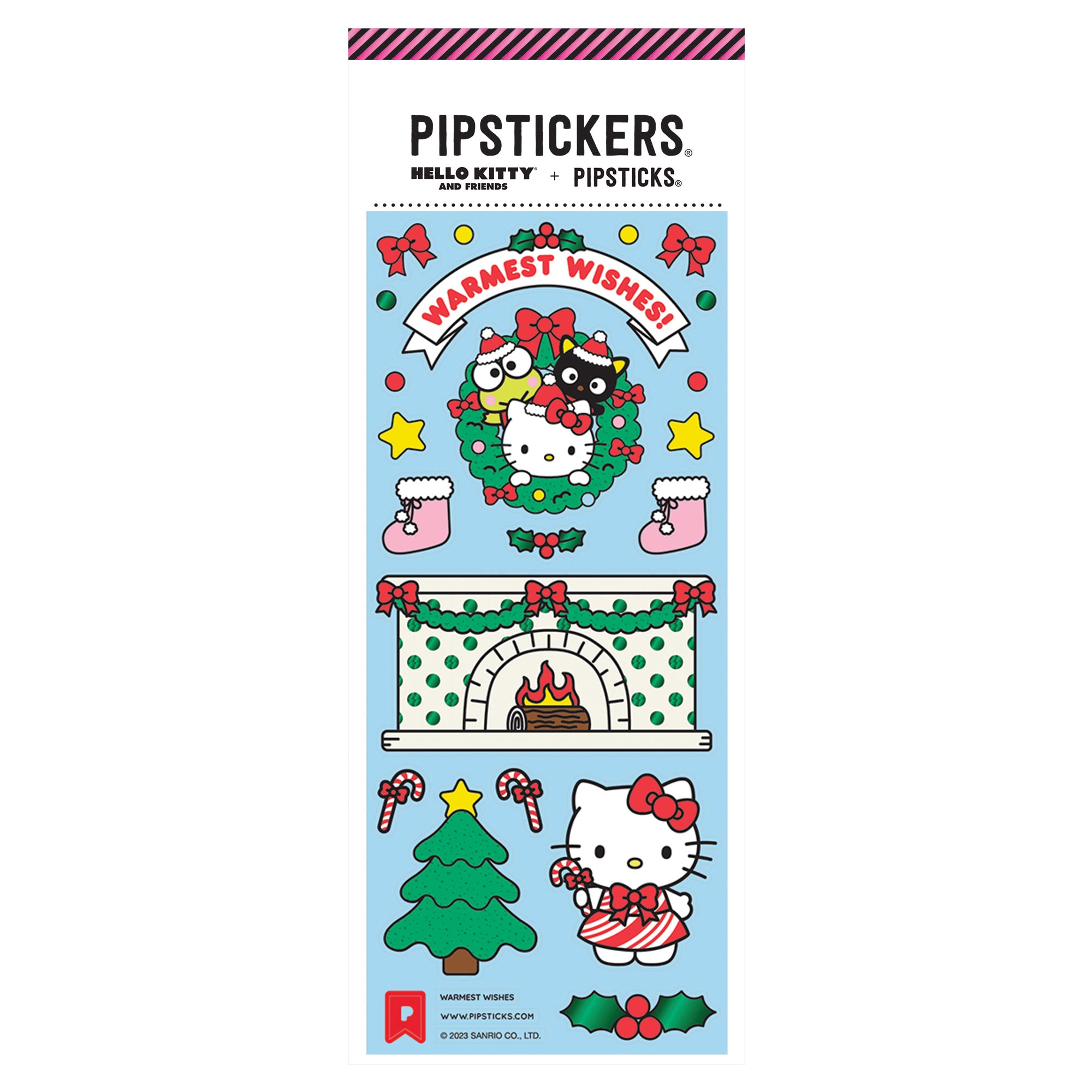 Hello Kitty And Friends x Pipsticks Warmest Wishes Sticker Sheet Stationery Pipsticks Inc   