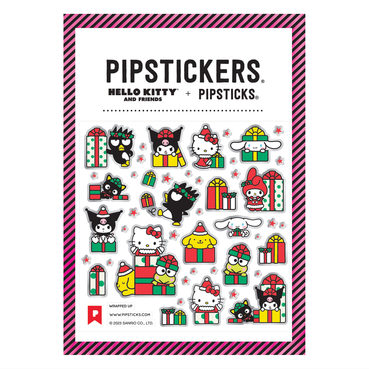 Hello Kitty And Friends x Pipsticks Wrapped Up Sticker Sheet Stationery Pipsticks Inc   