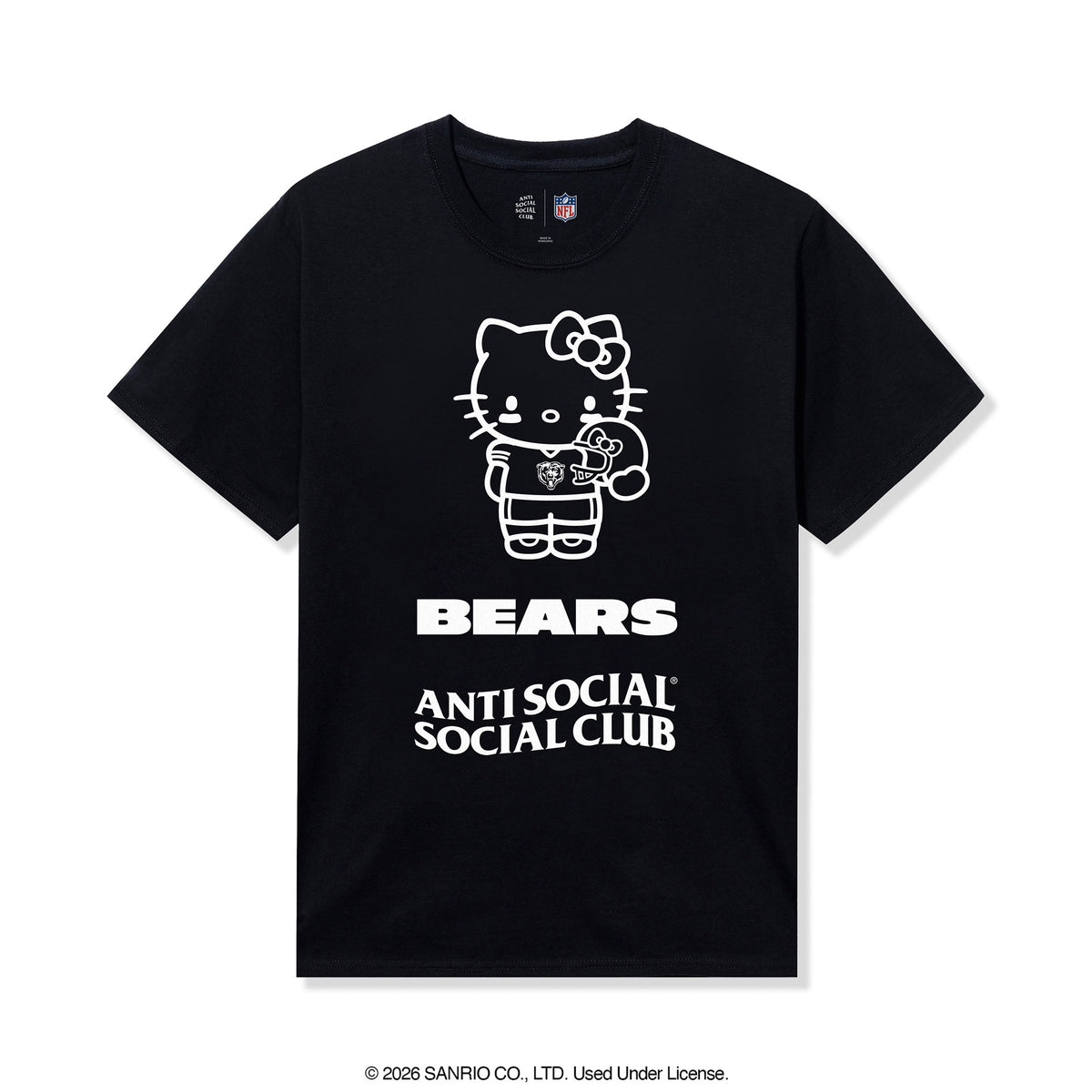 Anti Social Social Club x Hello Kitty Bears Touchdown Tee (Black) Apparel Anti Social Social Club