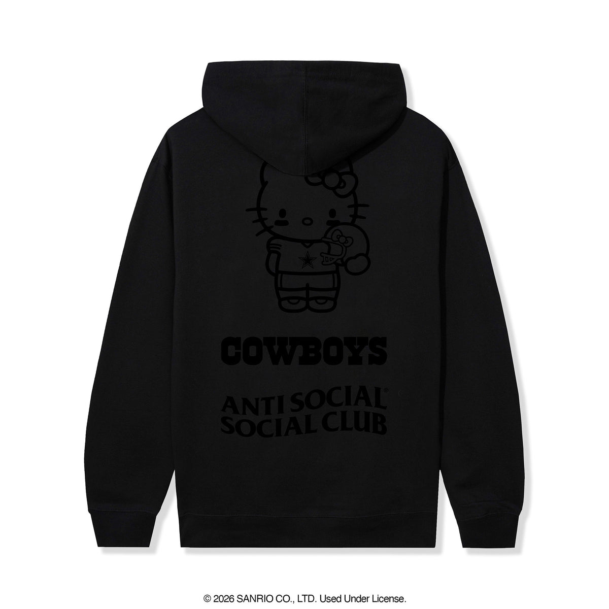 Anti Social Social Club x Hello Kitty Cowboys Touchdown Hoodie (Black) Apparel Anti Social Social Club