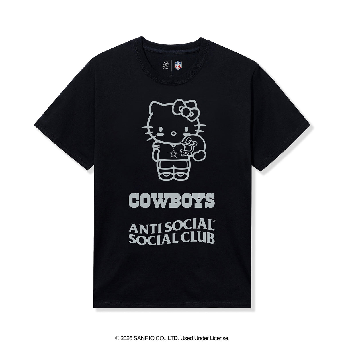 Anti Social Social Club x Hello Kitty Cowboys Touchdown Tee (Black) Apparel Anti Social Social Club