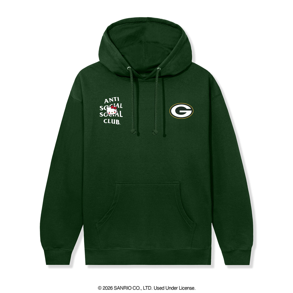 Anti Social Social Club x Hello Kitty Packers Blitz Hoodie (Dark Green) Apparel Anti Social Social Club