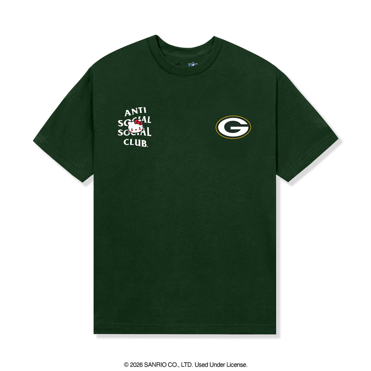 Anti Social Social Club x Hello Kitty Packers Blitz Tee (Forest Green) Apparel Anti Social Social Club