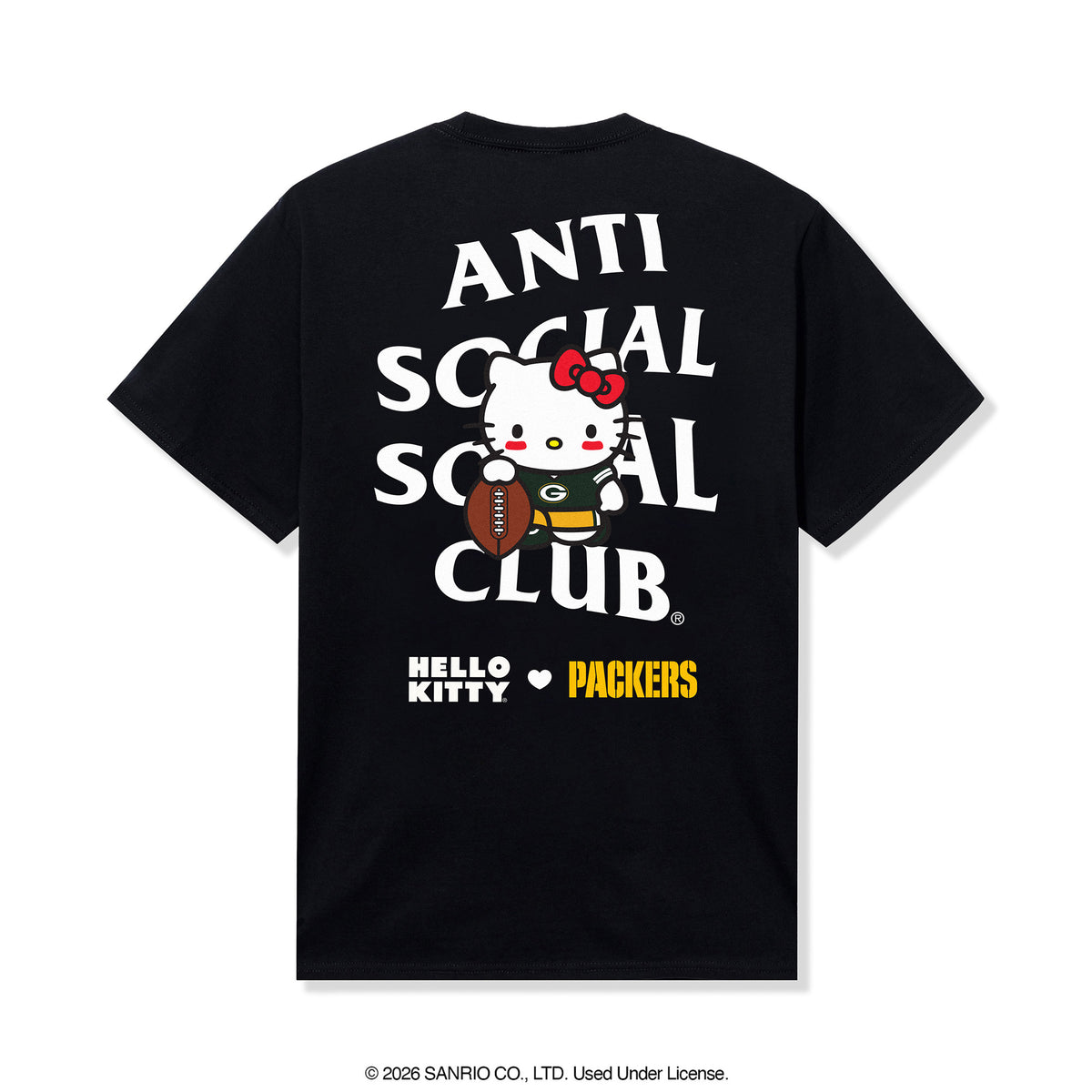 Anti Social Social Club x Hello Kitty Packers Blitz Tee (Black) Apparel Anti Social Social Club