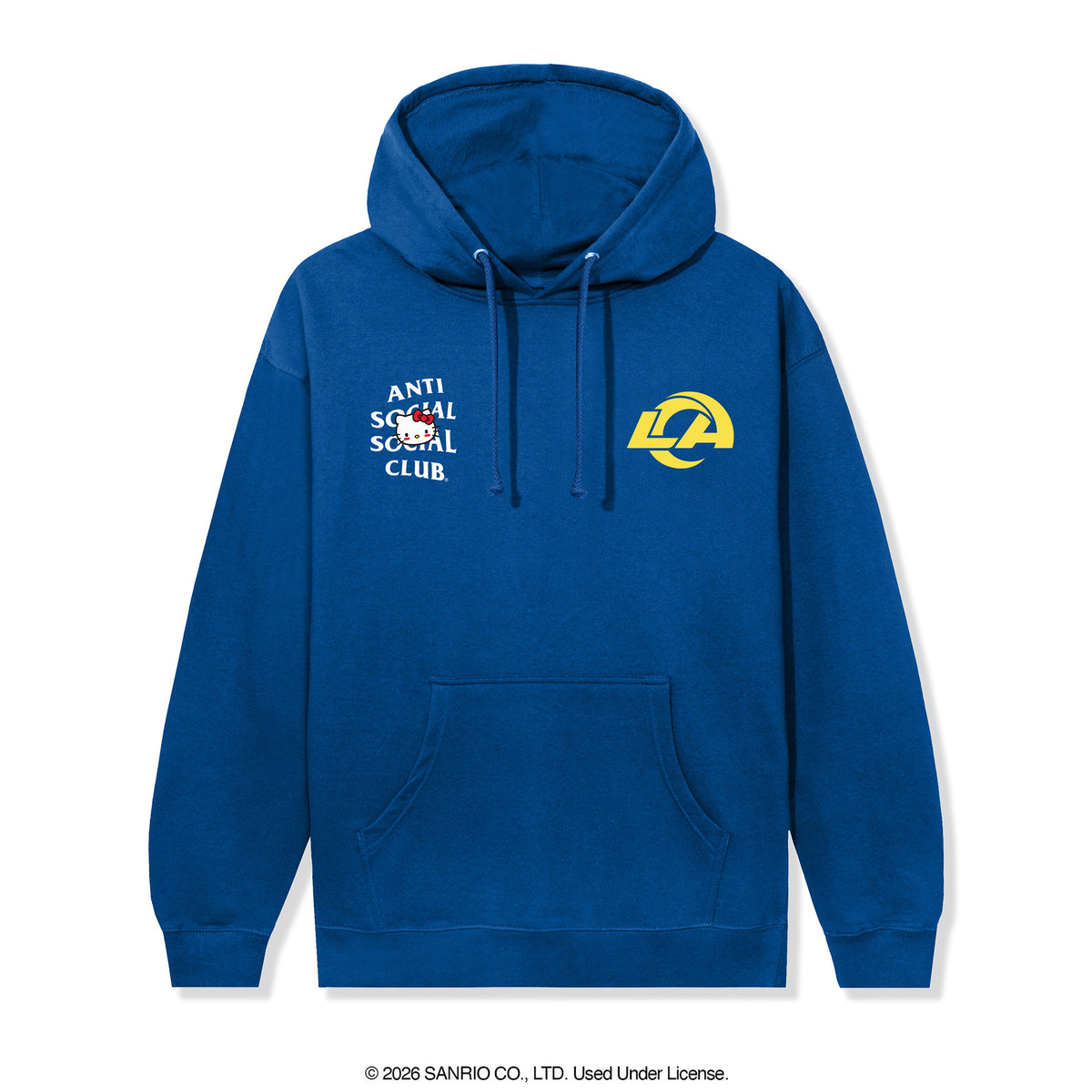 Anti Social Social Club x Hello Kitty Rams Blitz Hoodie (Royal) Apparel Anti Social Social Club