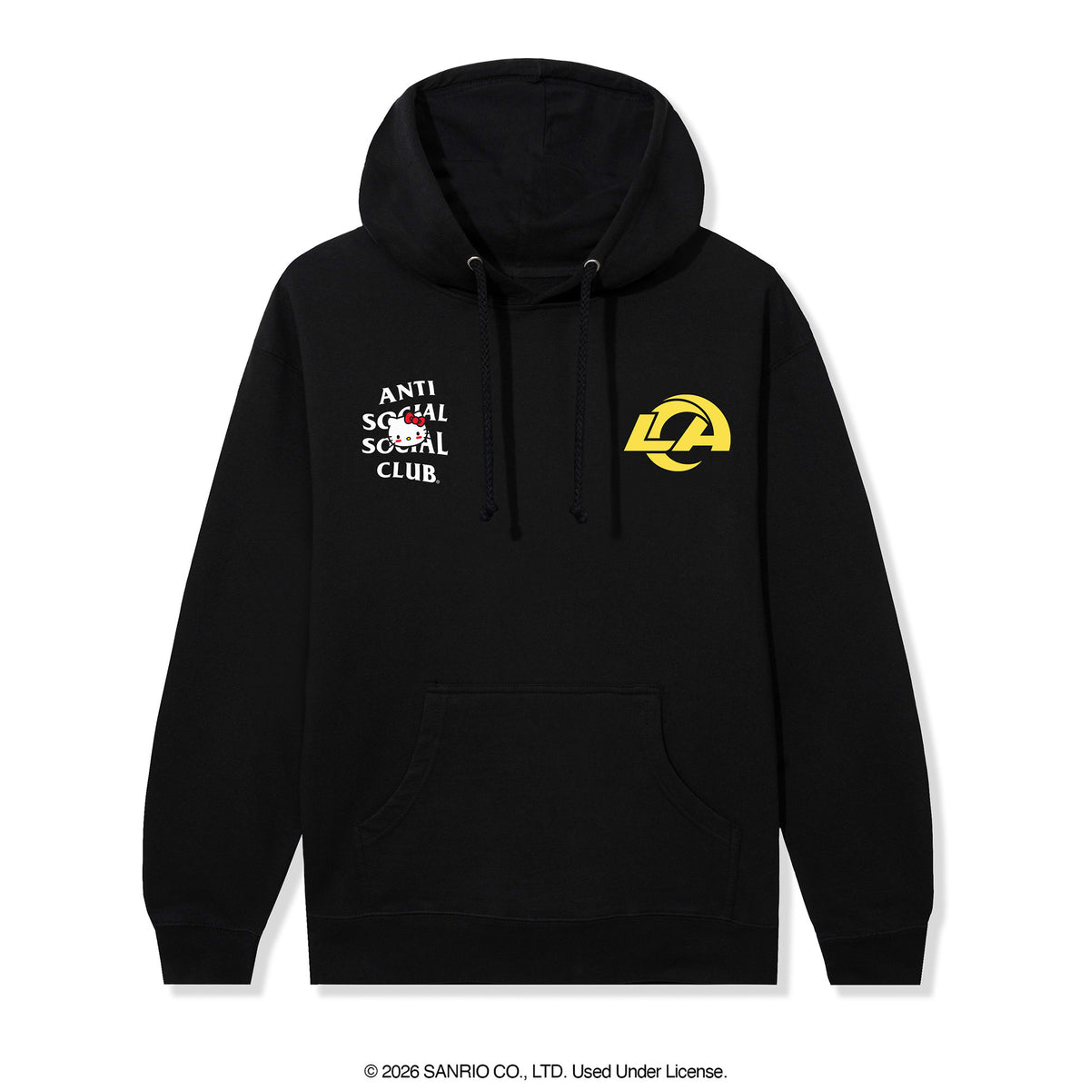 Anti Social Social Club x Hello Kitty Rams Blitz Hoodie (Black) Apparel Anti Social Social Club