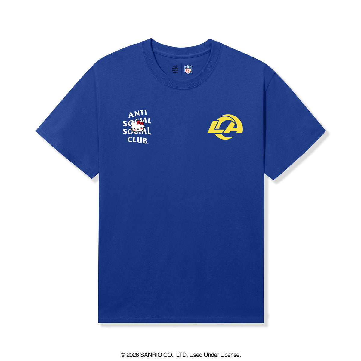 Anti Social Social Club x Hello Kitty Rams Blitz Tee (Royal) Apparel Anti Social Social Club