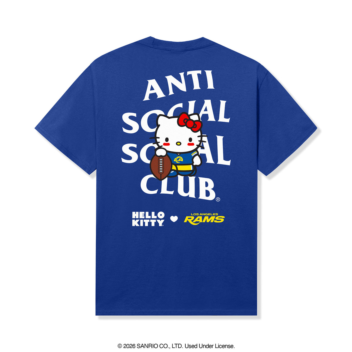 Anti Social Social Club x Hello Kitty Rams Blitz Tee (Royal) Apparel Anti Social Social Club