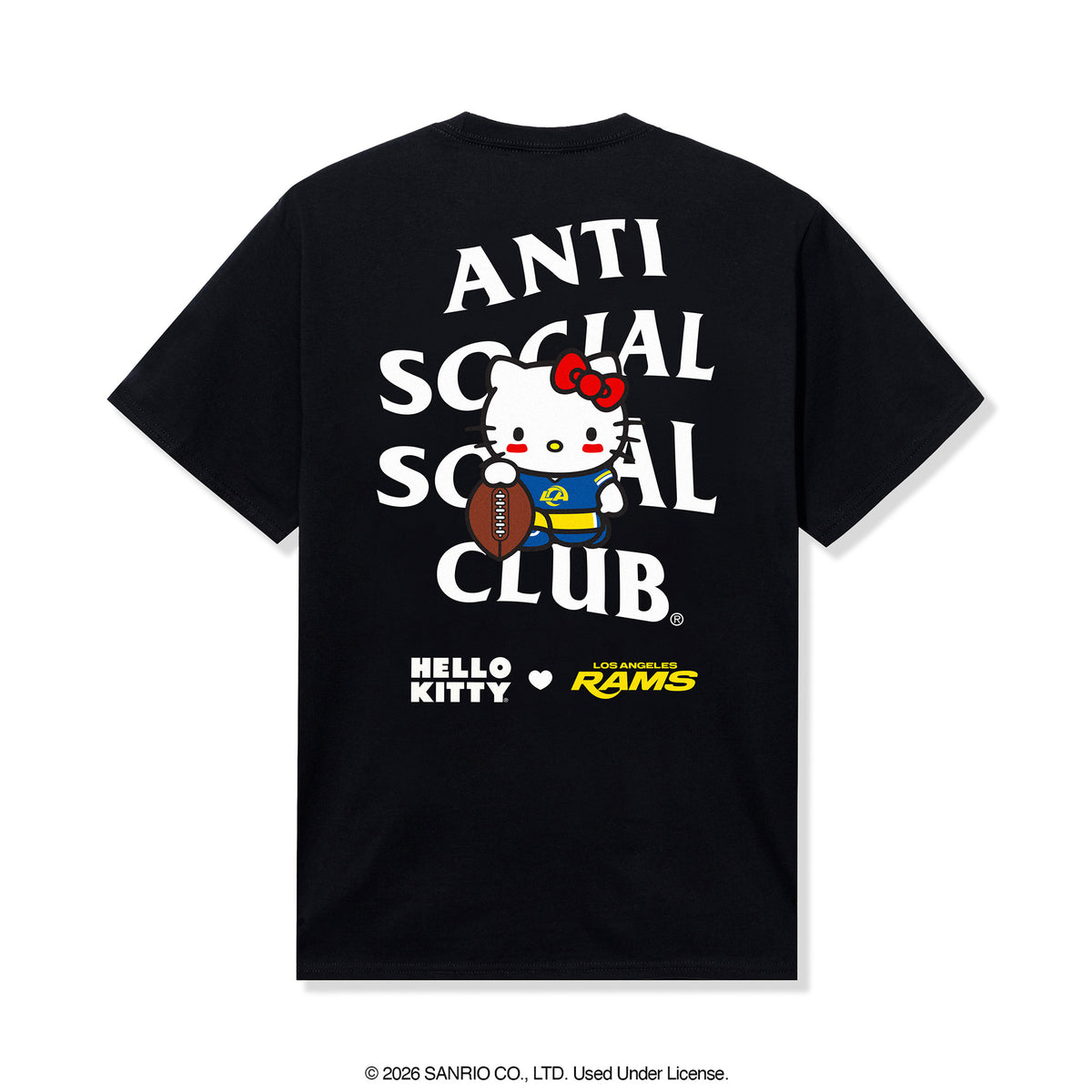 Anti Social Social Club x Hello Kitty Rams Blitz Tee (Black) Apparel Anti Social Social Club