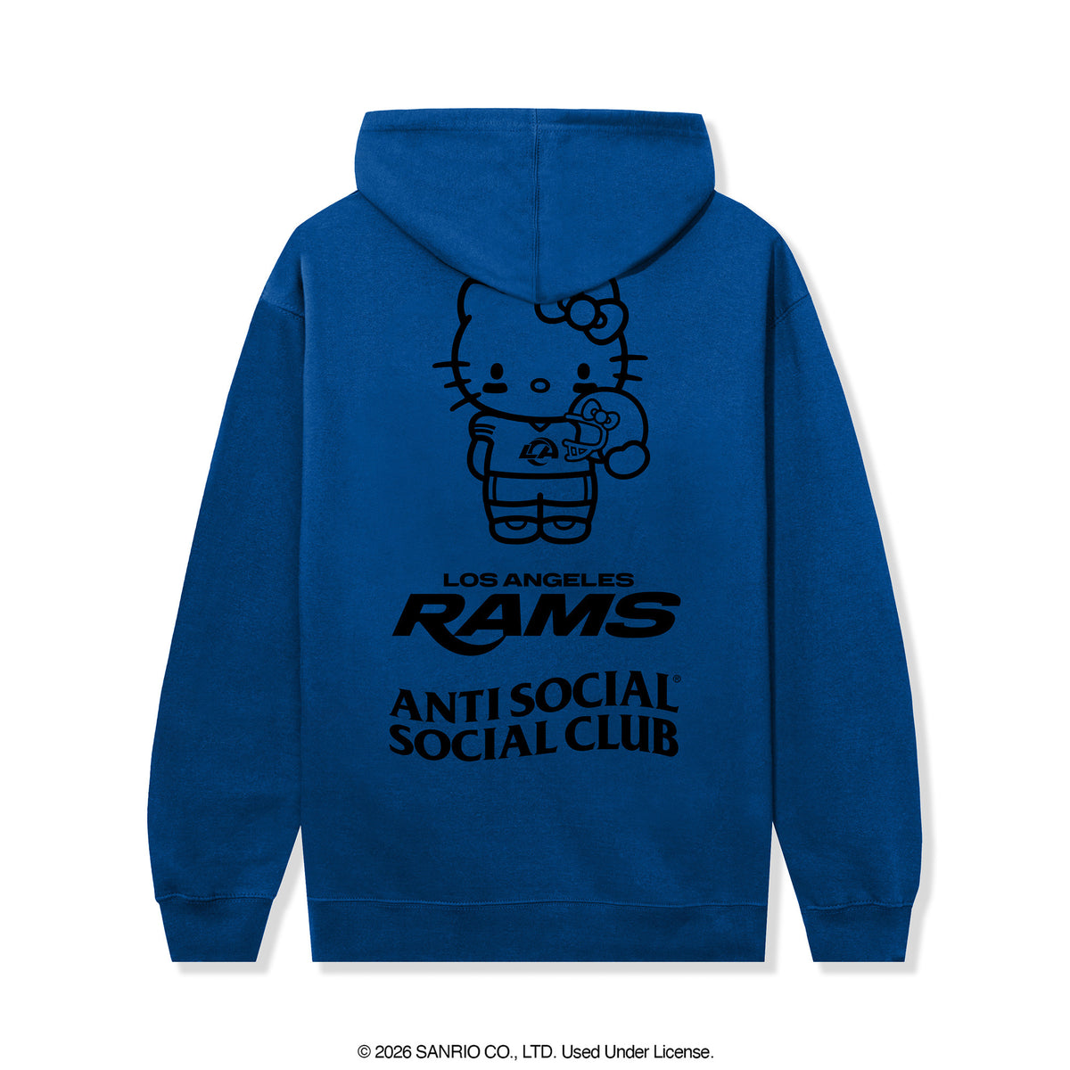 Anti Social Social Club x Hello Kitty Rams Touchdown Hoodie (Royal) Apparel Anti Social Social Club