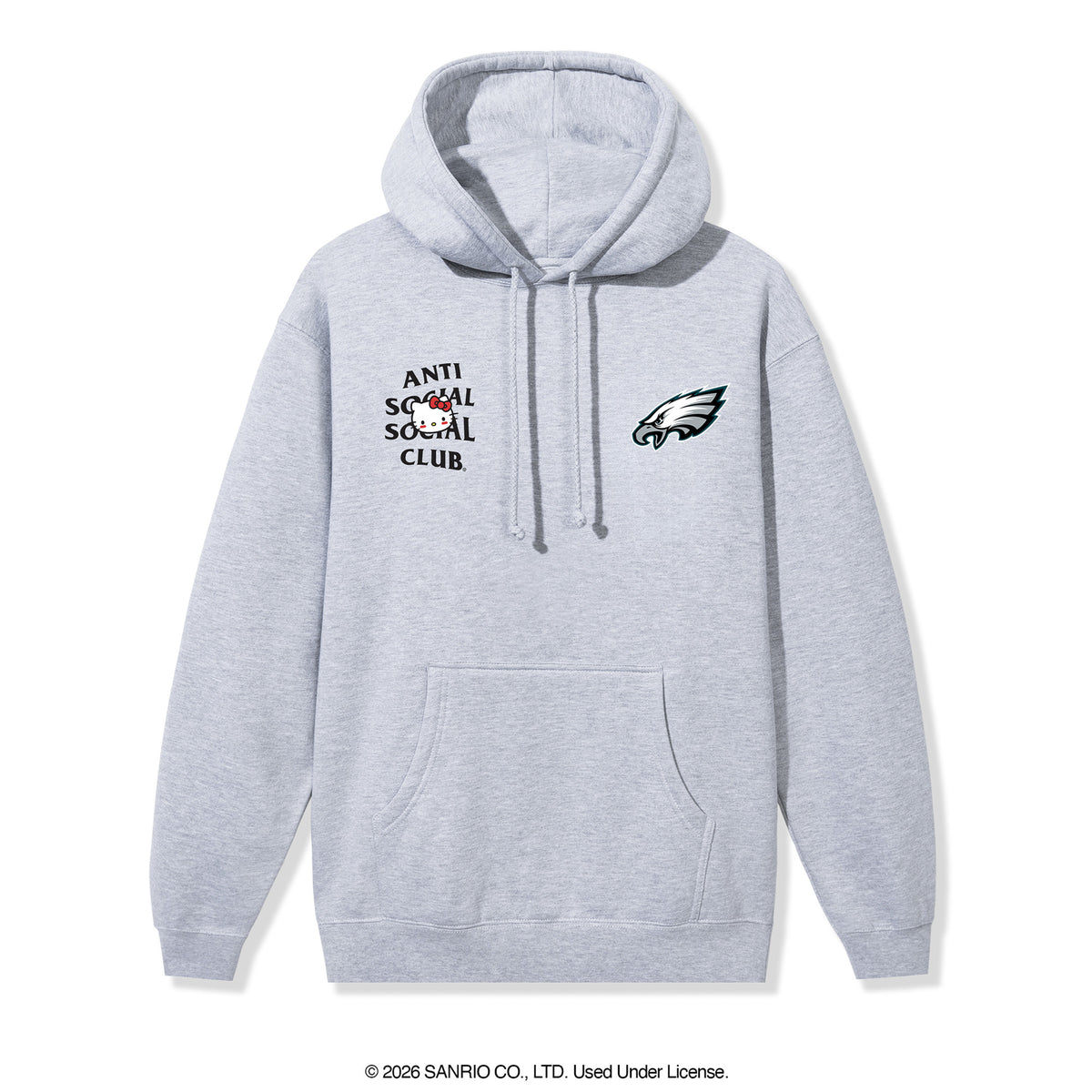 Anti Social Social Club x Hello Kitty Eagles Blitz Hoodie (Heather Grey) Apparel Anti Social Social Club