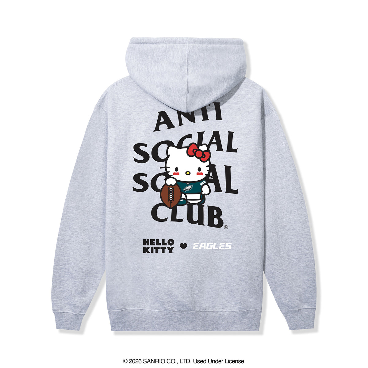 Anti Social Social Club x Hello Kitty Eagles Blitz Hoodie (Heather Grey) Apparel Anti Social Social Club