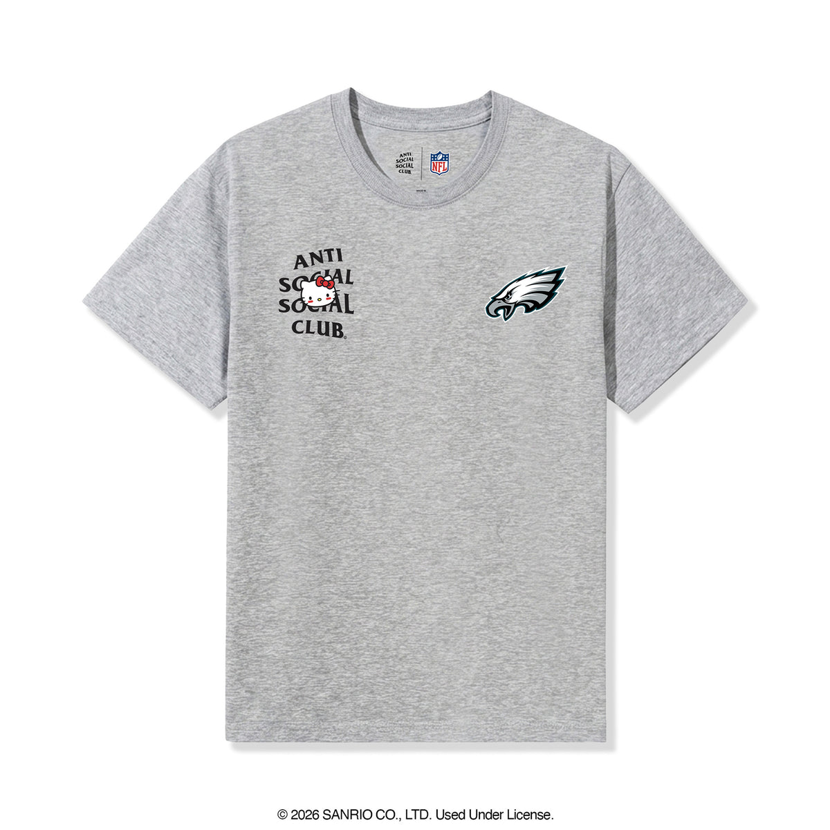 Anti Social Social Club x Hello Kitty Eagles Blitz Tee (Heather Grey) Apparel Anti Social Social Club