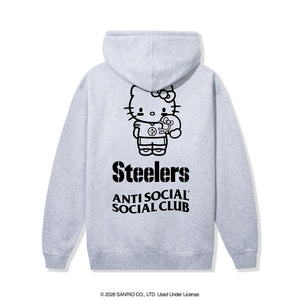 Anti Social Social Club x Hello Kitty Steelers Touchdown Hoodie (Heather Grey) Apparel Anti Social Social Club