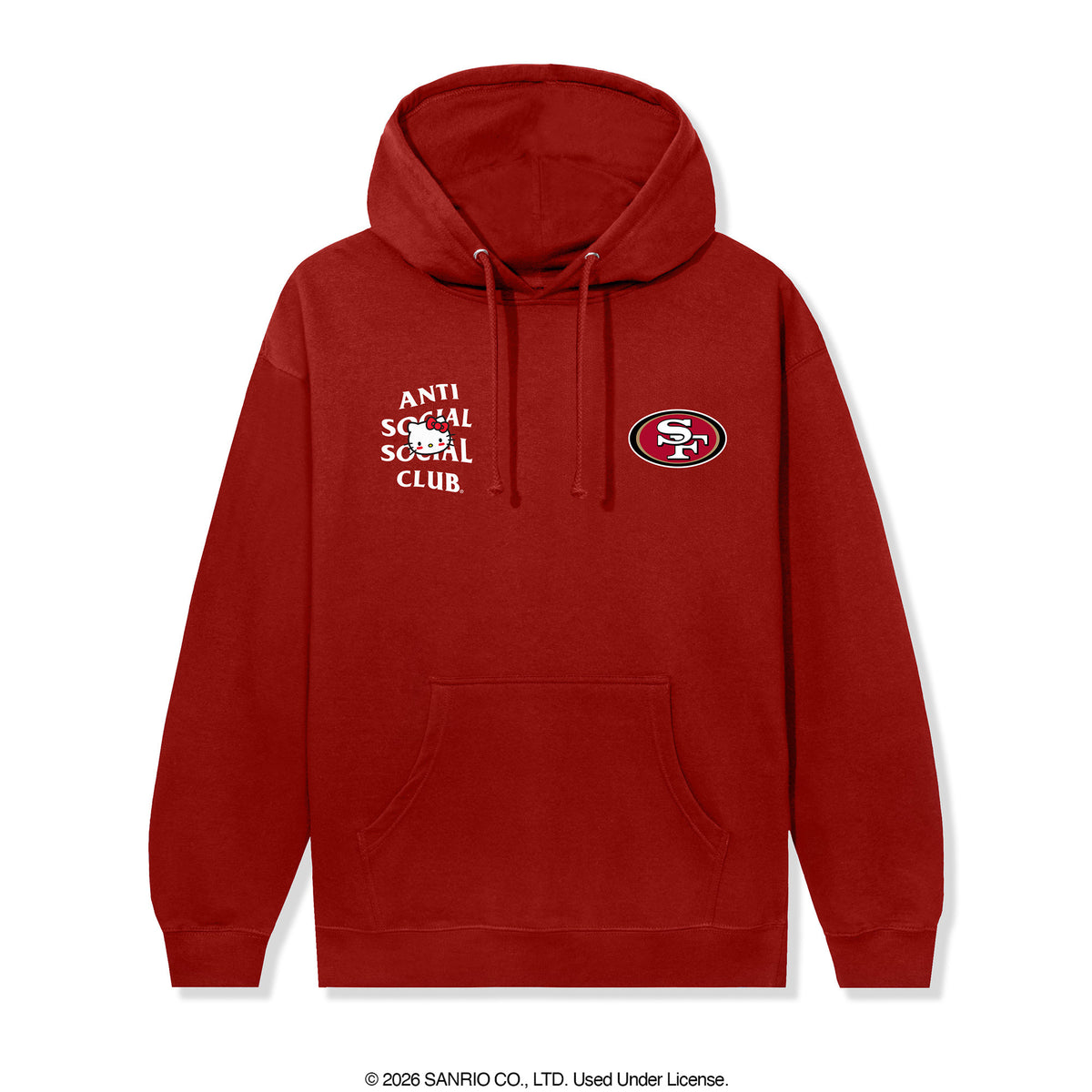 Anti Social Social Club x Hello Kitty 49ers Blitz Hoodie (Red) Apparel Anti Social Social Club